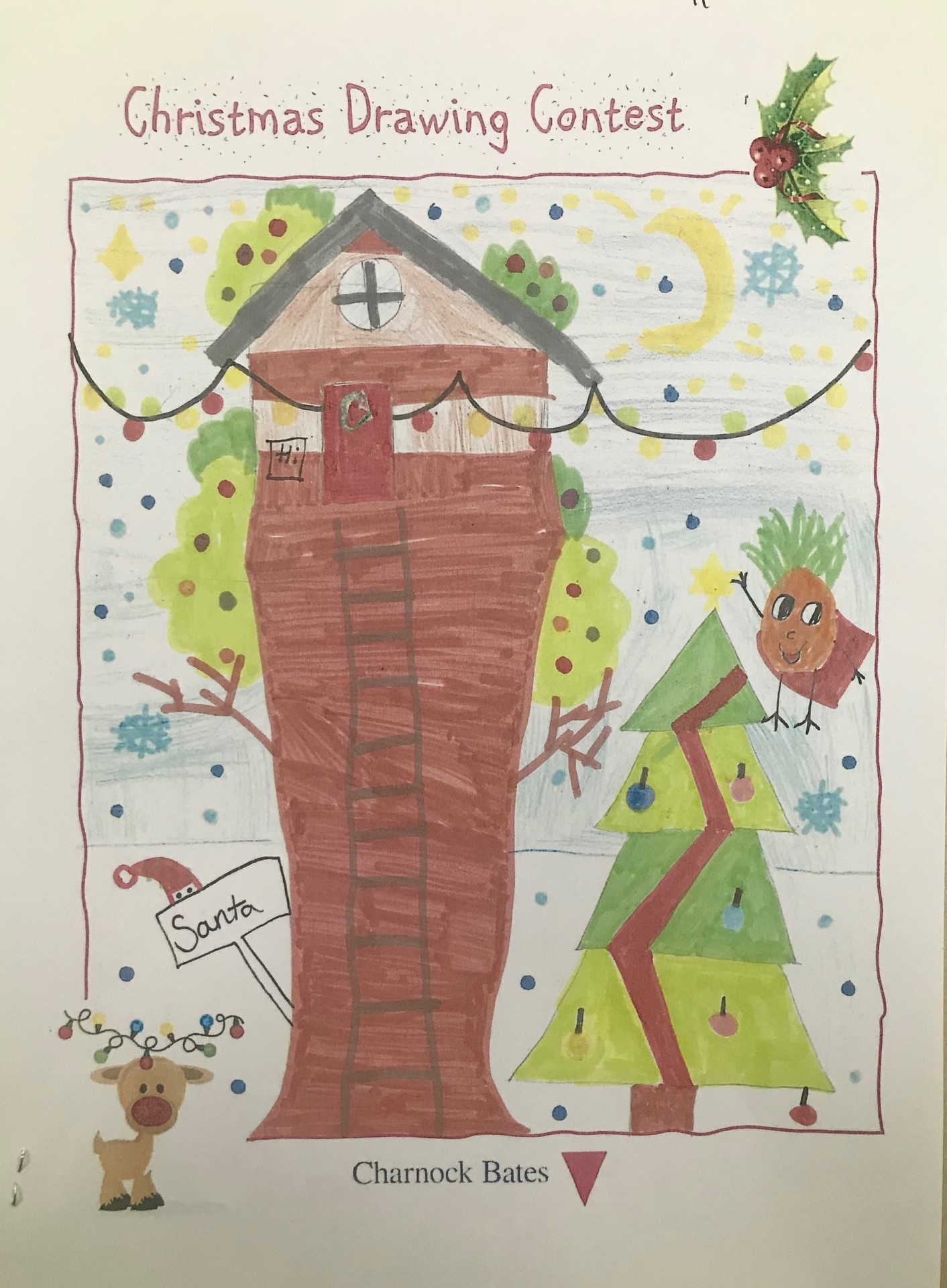  Christmas drawing contest Imogen aged 9