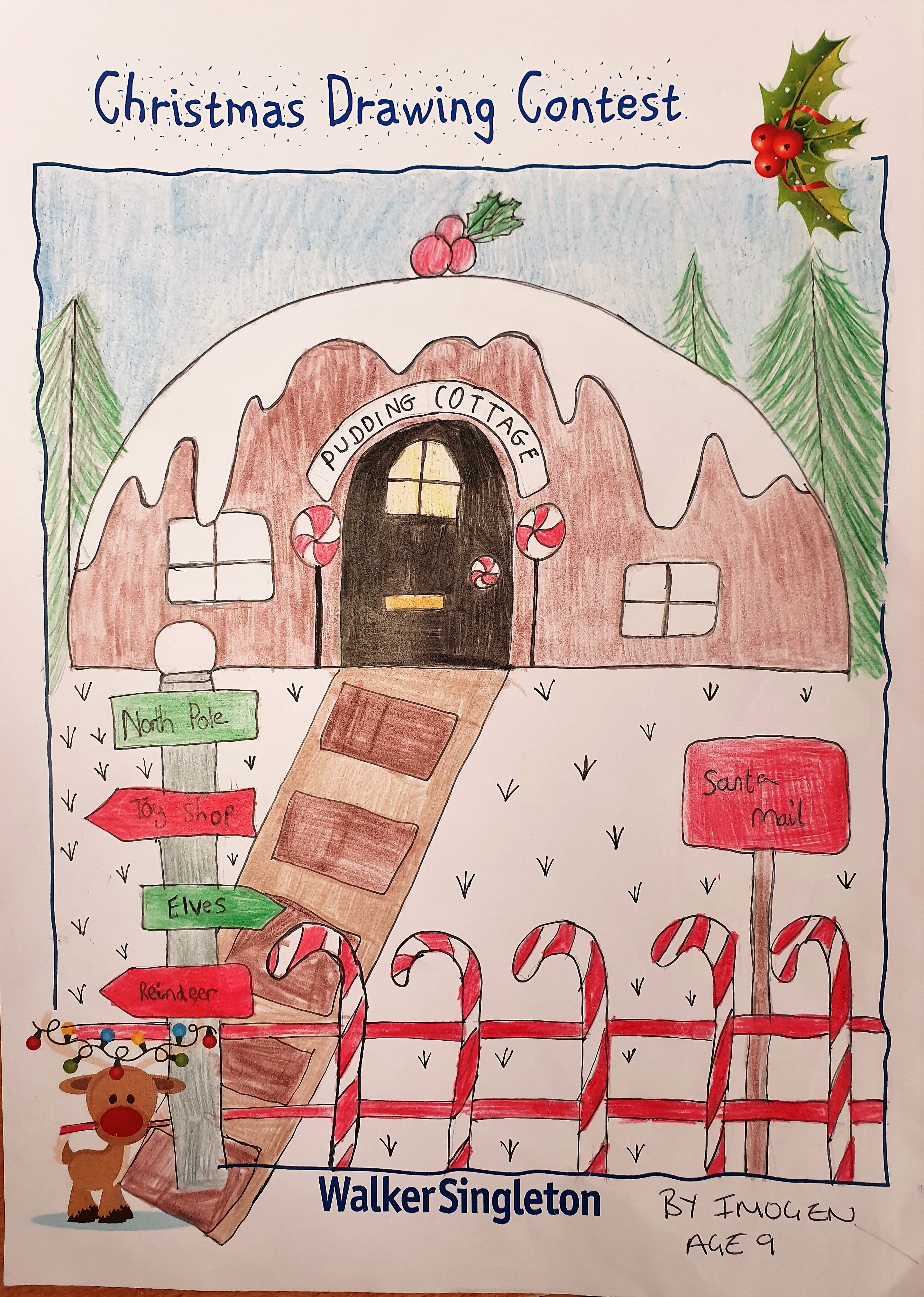 Christmas drawing contest Imogen age 9
