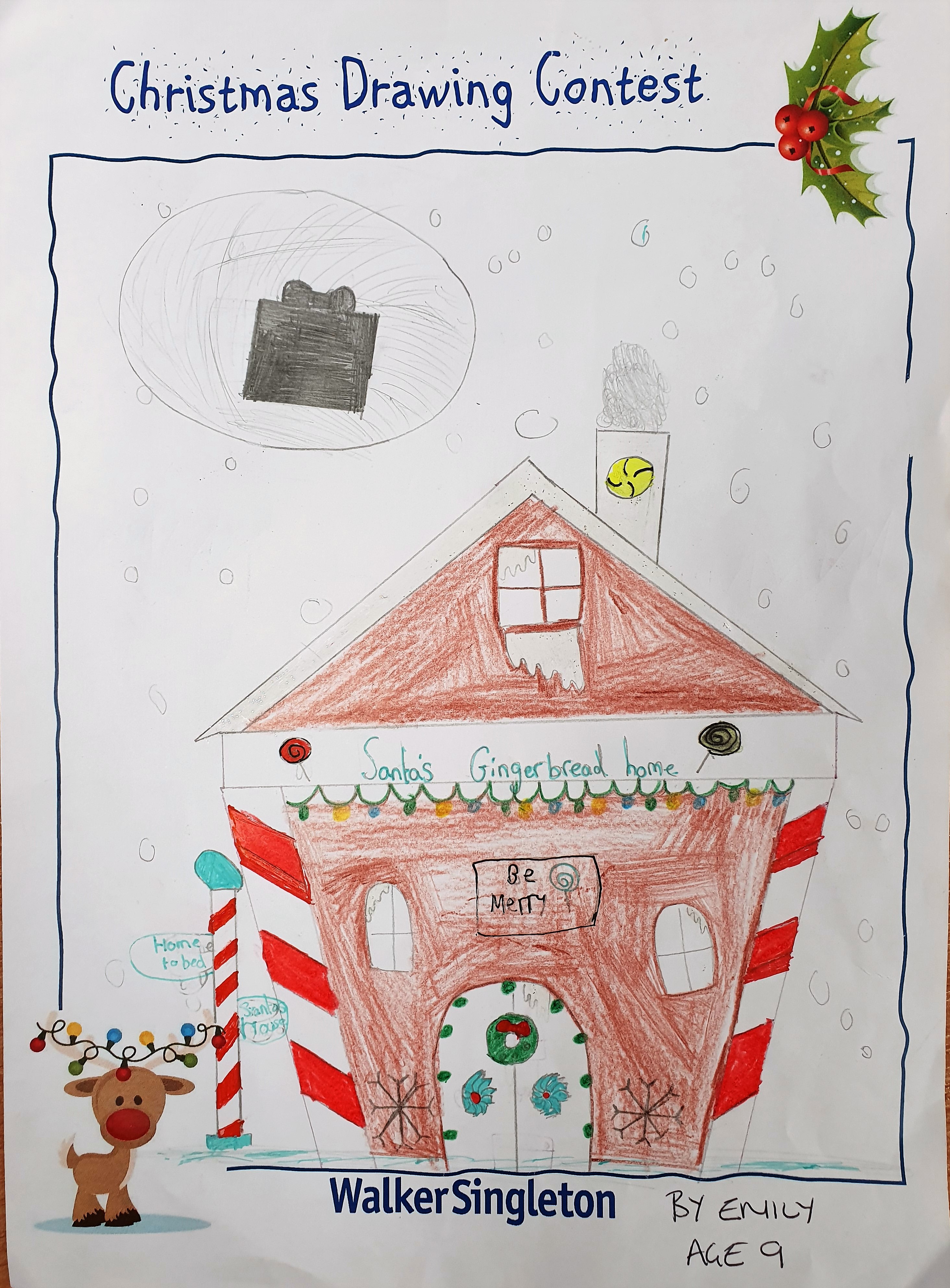 Christmas drawing contest Emily age 9